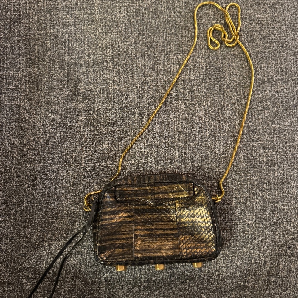 Rebecca Minkoff Small Brown Crossbody Bag – Gold Hardware